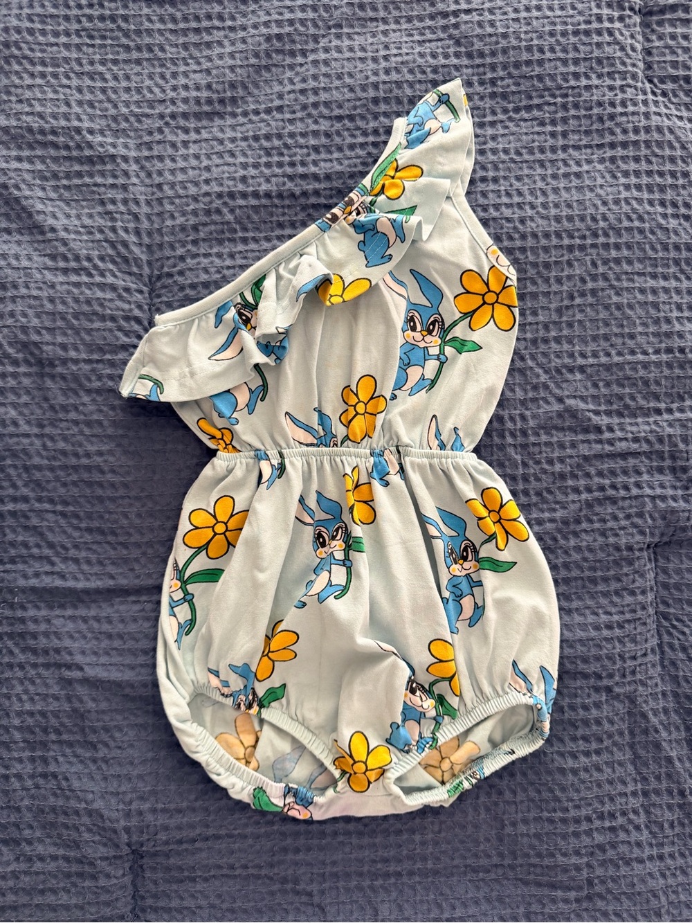HLT One-Shoulder Floral Bunny Romper